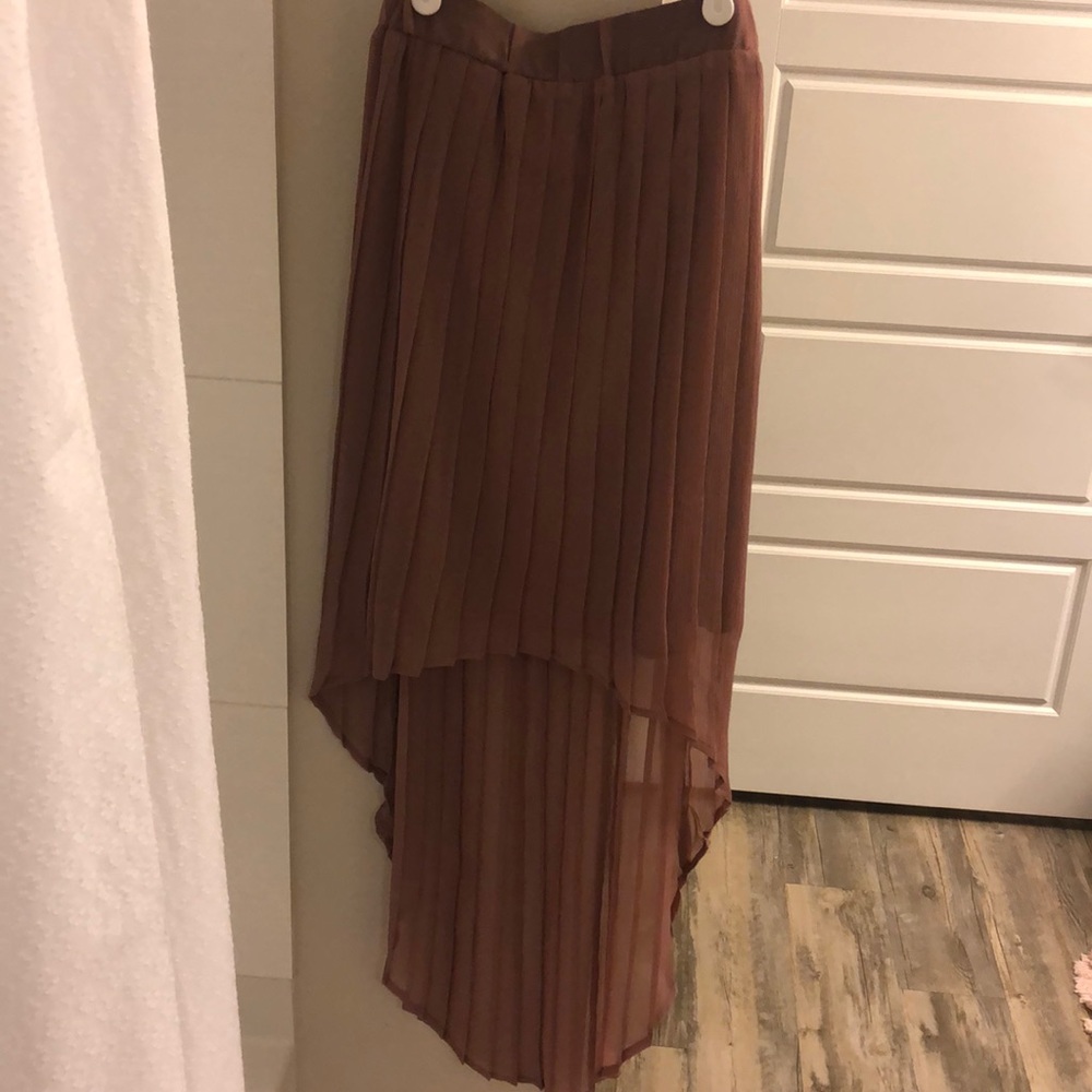 Mauve high-low skirt